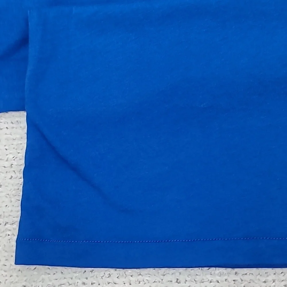 J Crew Long Sleeve Ultra Thin Relaxed Straight Tissue Turtleneck Top Royal Blue